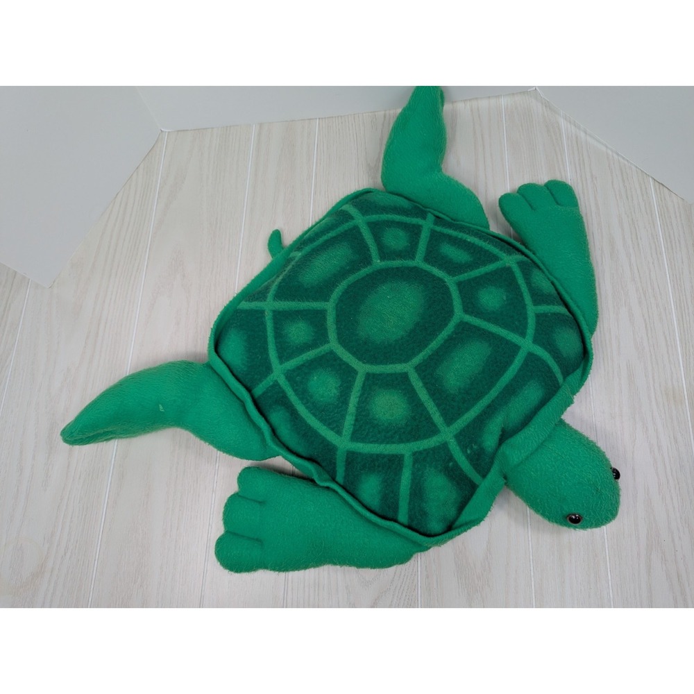 Crown Crafts USED Pillow Buddies Plush Shellie Sea Turtle Large  vintage 90s